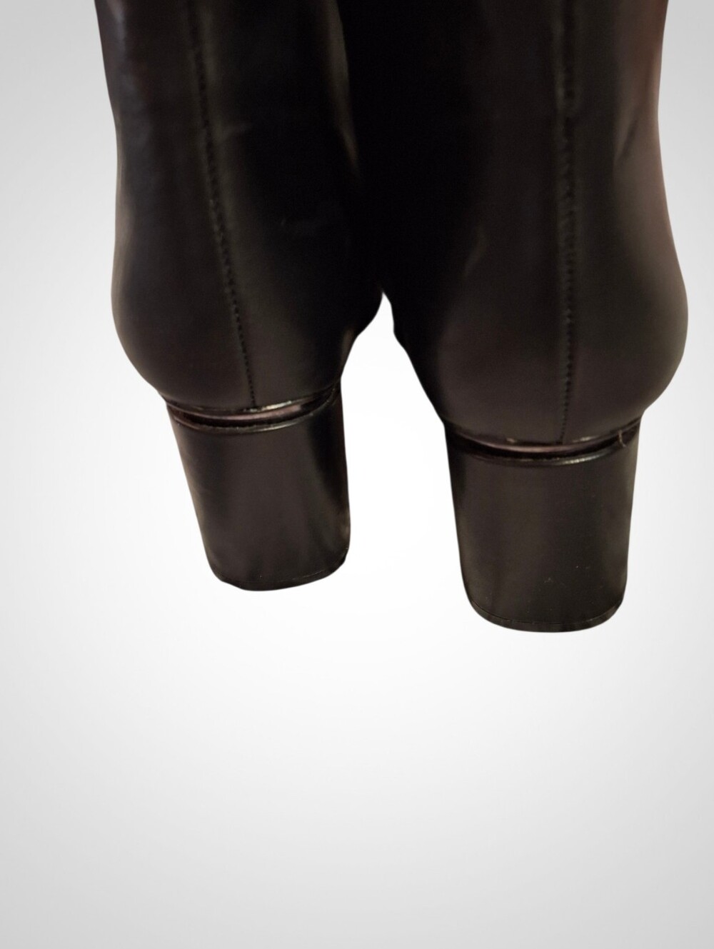 Antonio Melani Black leather heeled boots Sz 6 - Picture 6 of 14